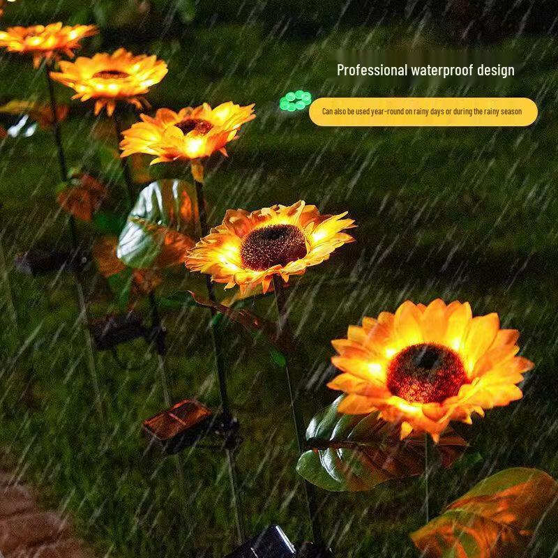 NuFeng Solar 3-Head Sunflower Garden Light