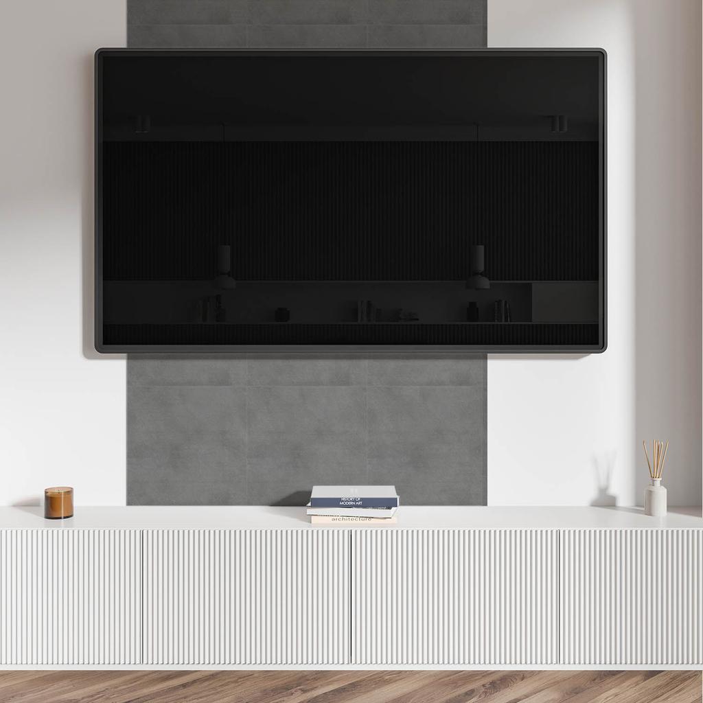 Set of Vinyl Tiles with Print, Raw Concrete Texture, 9x30x30 cm