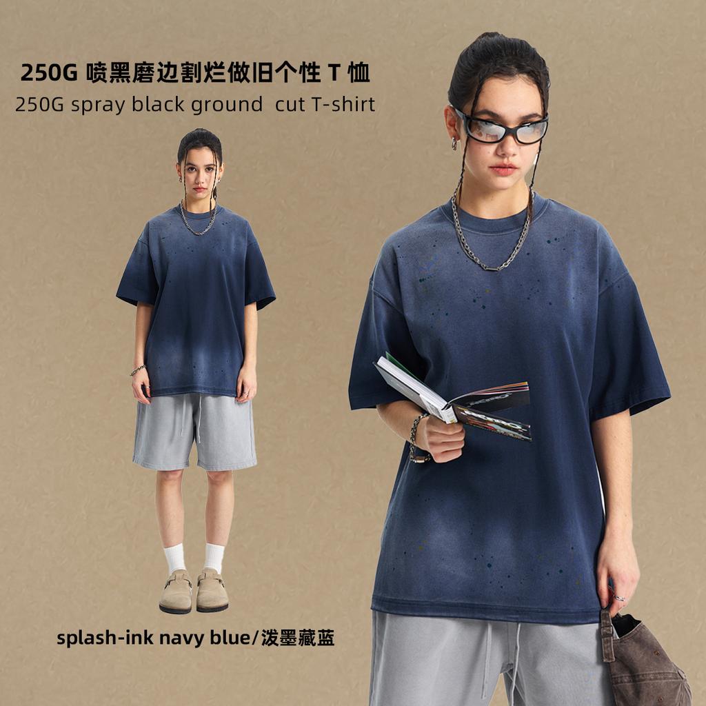 275 г/м² 100% хлопок стираная футболка с индивидуальным рисунком принт мужские футболки персонализированная футболка