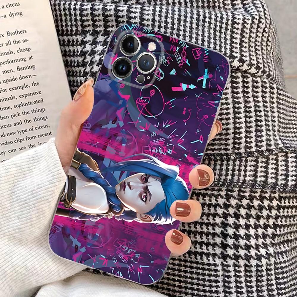 Чехол для телефона Arcane J-Jinx-Vi для IPhone 16 15 14 13 12 Mini 11 Pro XS Max X XR SE 6 7 8 Plus Мягкий силиконовый чехол