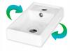 Hanging Bathroom Cabinet with Sink Gloss 50x70 Small and Extended Faucet