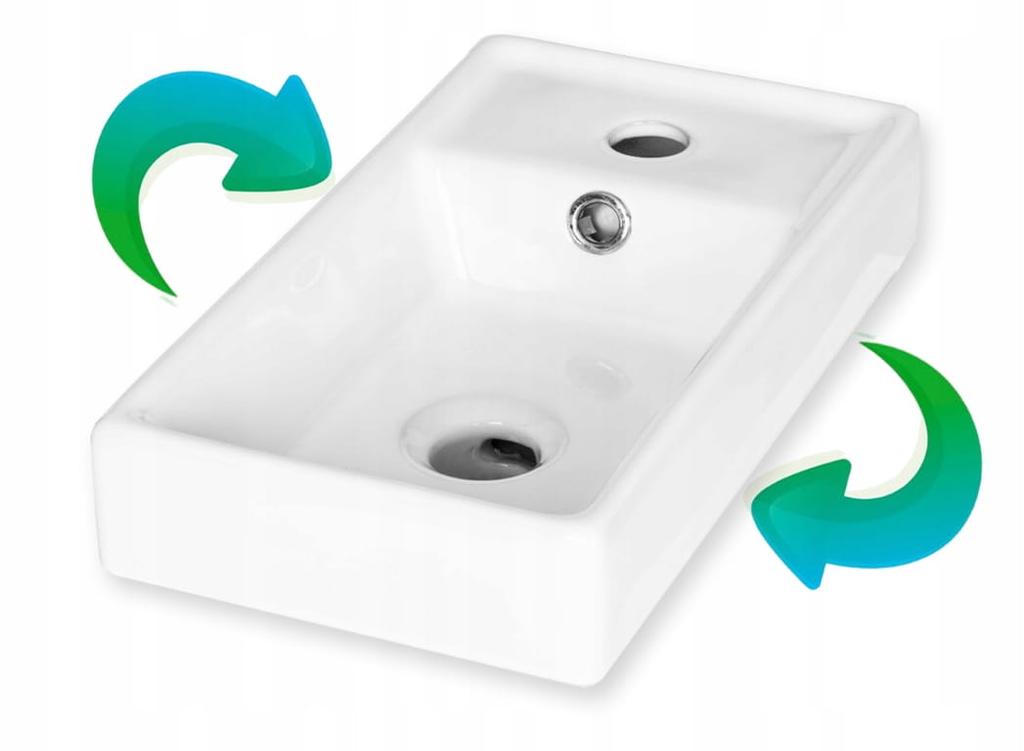 Hanging Bathroom Cabinet with Sink Gloss 50x70 Small and Extended Faucet