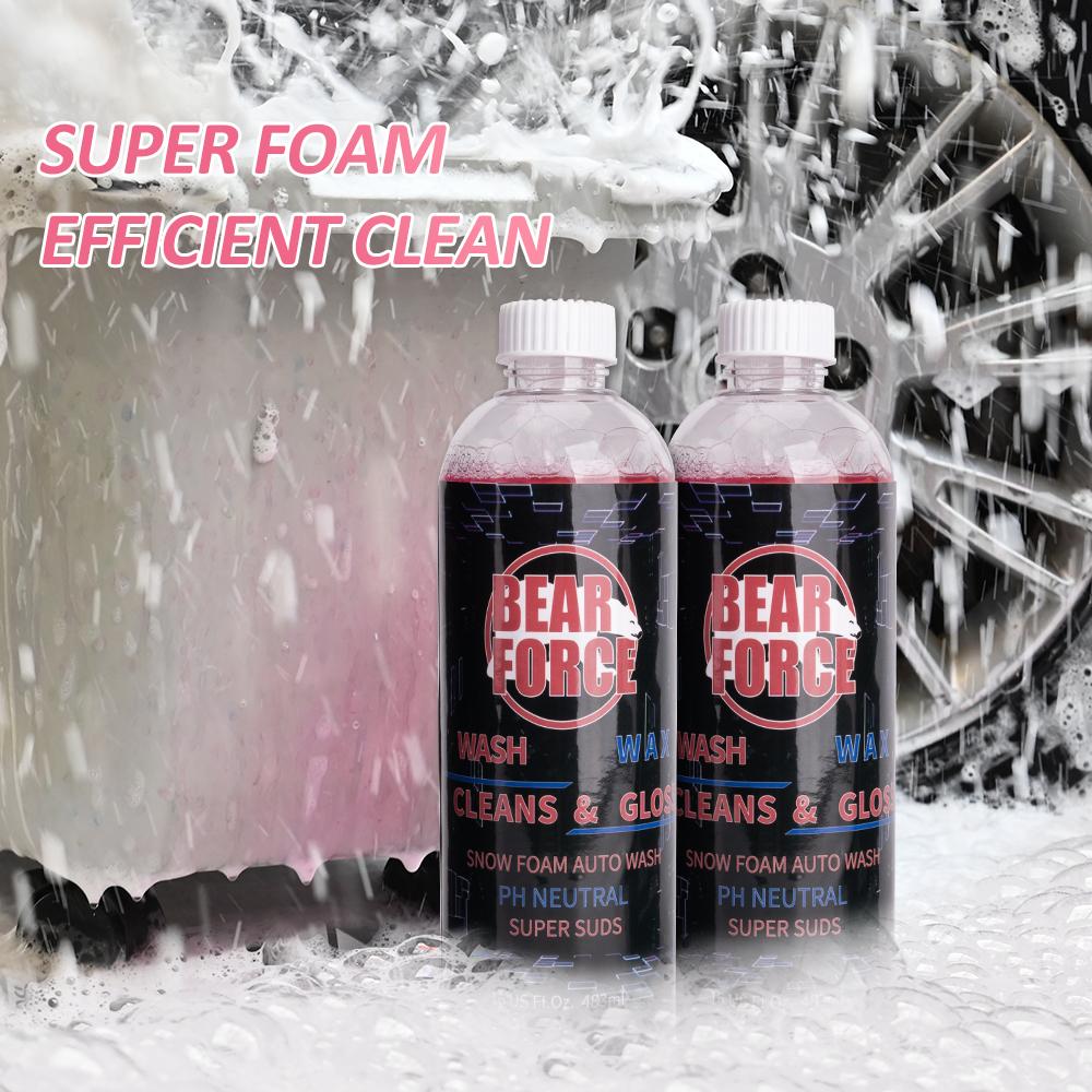 Шампунь и воск для автомойки Cherry Snow Foam подходит для использования с пенными насадками Karcher Bosch Snow Foam Lance/пенными пушками или мойками с ведром