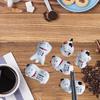 Chopstick Holder Japanese Style Ceramic Lucky Cat Chopsticks Rest Set 5Pc Chopsticks Holder Rack for Dinner Fork Spoon Tableware