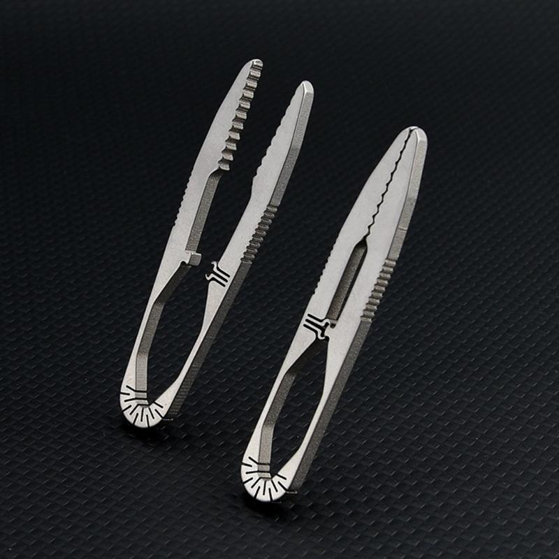 Camping Small Tweezer Titaniums Alloys Tweezer Outdoor Tool Pocket Maintenance Tool Survival Supplies Easy to Use