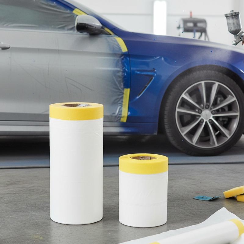 Car Paint Masking Film Painting Shielding Protective Film PE Plastic Dropping Cloth Cover for Automotive Coating Covers