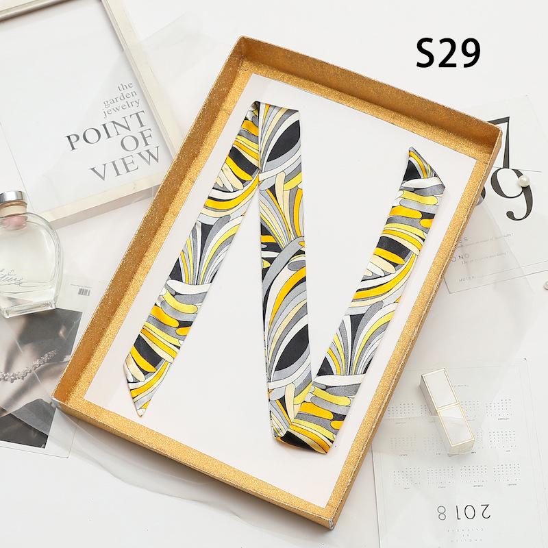 Solid Color Scarf, Women'S Slim And Long Scarf, Decorative Tie Bag, Ribbon, Versatile Headband, Bow Belt, Fashionable Scarf