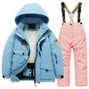 Kids Ski Suit Waterproof Windproof Winter Warm Thickened Snow Jacket Pants Set Boys Girls
