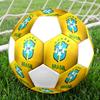 Футбольный мяч CBF Brasil размера 5, разноцветный, подходит для всех возрастов, машинная строчка, материал ПВХ, соревновательного уровня, прочный и с высоким отскоком