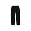 Li Ning Bad Five Sports Casual Fleece Lined Warm Elastic Drawstring Cuffed Knit Joggers Men Joggers Black AYKSA19-2