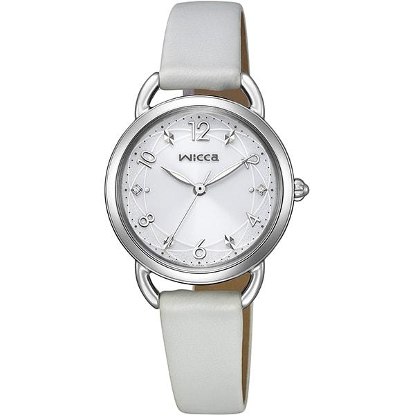 Citizen Женский KP6-014-11 ( Часы Wicca Solar-Tech Basic Model со сменным ремешком) Круглые часы, серебро