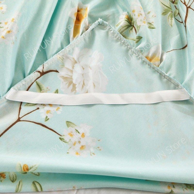 New Princess Printed Double Layers Bed Skirt Non-slip Mattress Cover Home Bedroom Soft Bedspread Bed Skirt Bedsheet Bed Cover