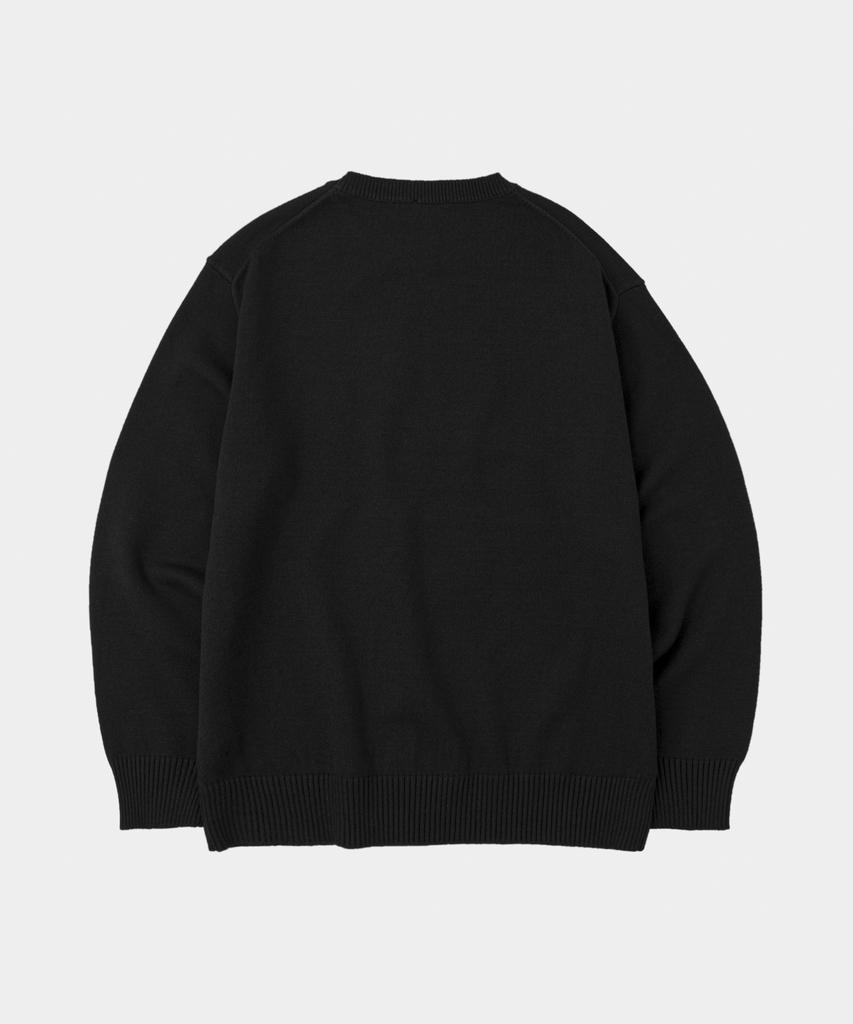 LETTERCOMO Essential Daily Round Knit Black