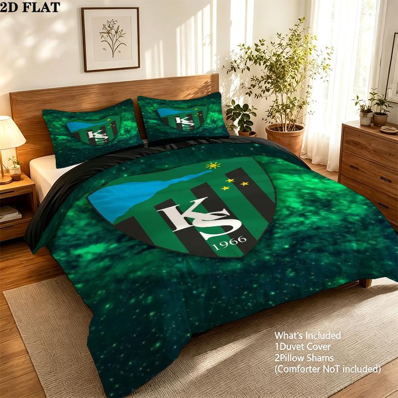 Kocaelispor Kulb Pattern Bedding uilt Set uilt Cover Pillowcase Home Decoration Birthday Gift (1 * duvet cover + 2 * pillowcase without core)