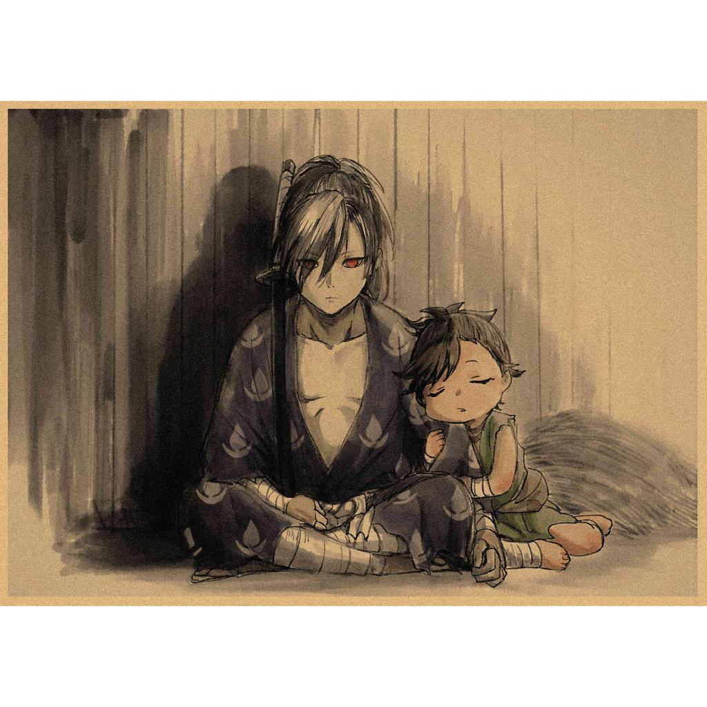 Dororo Retro Japanese Anime Kraft Paper Poster - Decorative Wall Art Mural