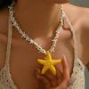Подвеска Морская звезда Богемия для женщин Летний пляжный стиль Цепочка на ключицу Чокер Вечеринка Ювелирные аксессуары