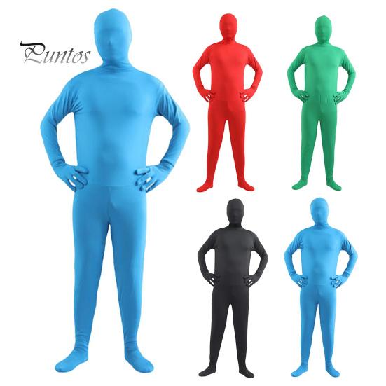 Комбинезон унисекс на Хэллоуин, облегающий, дышащий, с длинными рукавами, с капюшоном, эластичный, однотонный, невидимый комбинезон на молнии сзади, реквизит для вечеринки