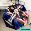 Custom Name Fantasy Night Trio K-Pop Umbrella, Foldable Umbrella Suitable for Outdoor Shopping Travel Sports, Exquisite Gift for Family