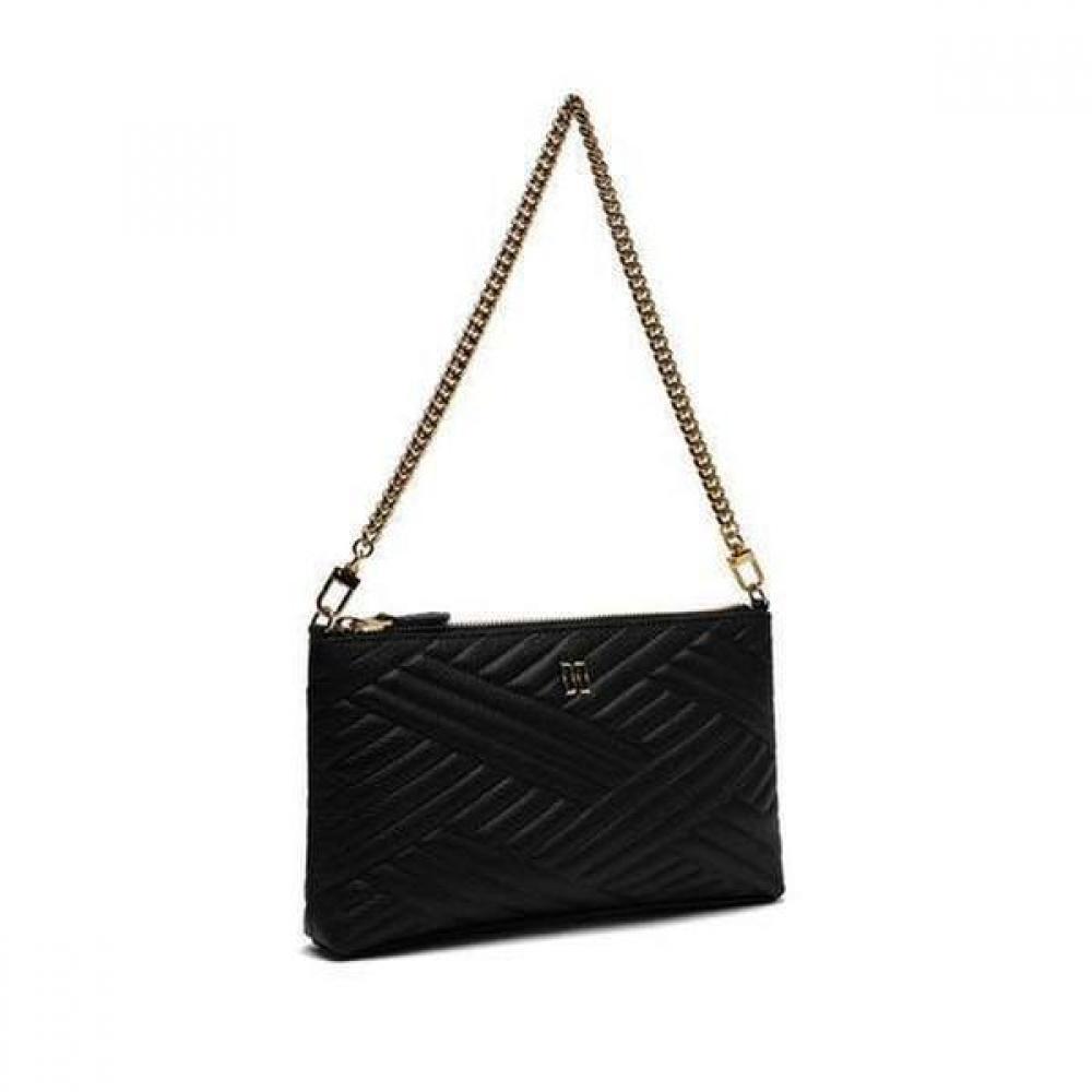 Daks Black Embossed Leather Golddd Chain Wallet Bag Dcwa1e279