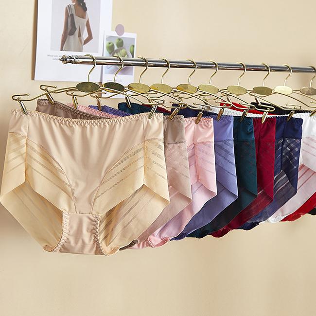 Sexy Lace Hollow Briefs for Women Mid Rise Lace Panties Comfortable Breathable Underwear Large Size