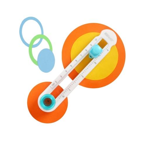 TARATI Circle Cutter, Compass Cutter, Circular Cutter for Paper, 2cm to 20cm Diameter, Adjustable Size, Compact and Portable, for Students and Crafts,