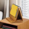 Wooden Triangular Book Holder Tabletop Coffee Tea Holder Book Nook Reading Stand Night Stand Book Rest Stand Gift for Book Lovers