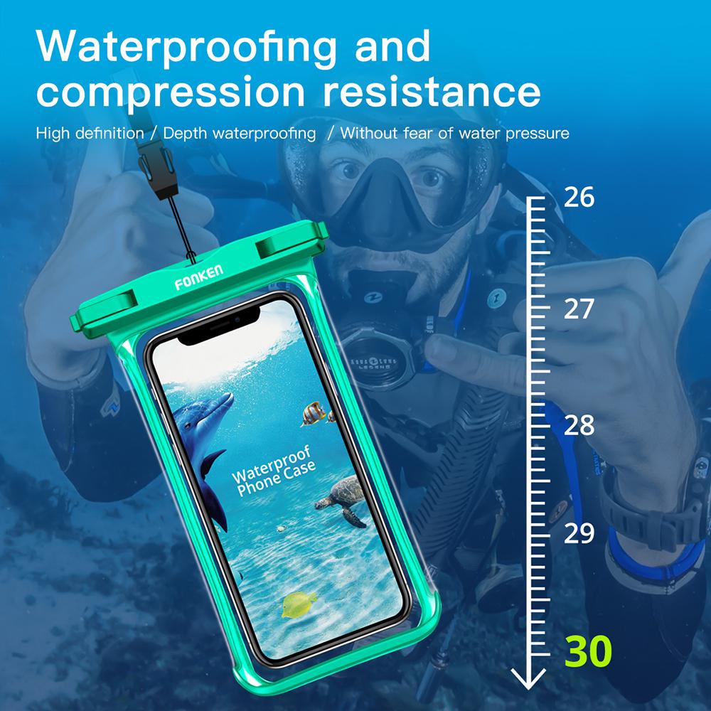 Прозрачный водонепроницаемый чехол для телефона