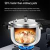 Durable 304 Stainless Steel Pressure Cooker for Gas, Open Flame, and Induction Cooktops