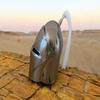 Medieval Knight Templar Barbute Helmet with 18 Gauge Functional Viking Visor, Removable Feather,