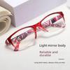 Stylish Unisex Floral Reading Glasses, High-End Resin, Radiation-Proof, Model 8022