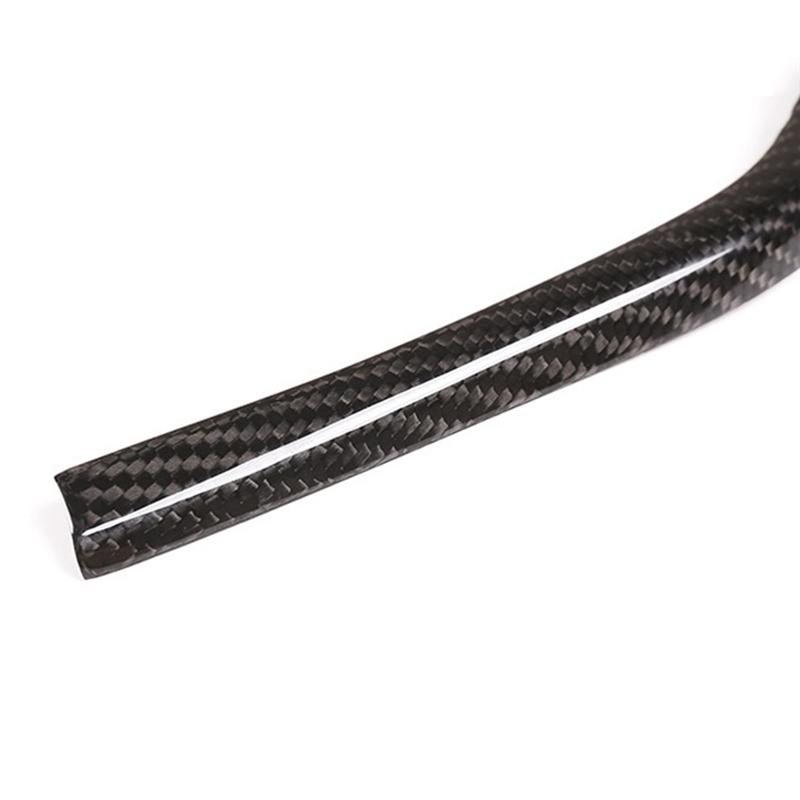 A03E-Real Carbon Fiber Car Gear Shift Side L Shape Strips Panel Trim Interior For BMW F80 F82 F83 M3 M4 2014-2018