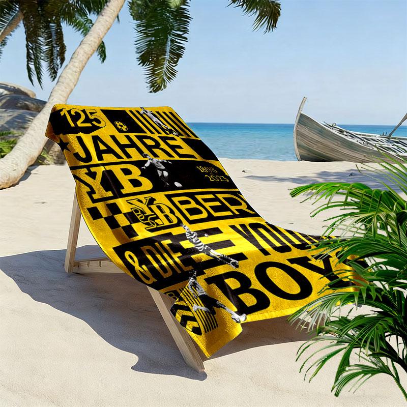 YB Print Beach Towel, Large Soft Quick Dry Towel for Beach Camping Swimming