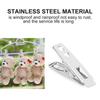 Clothes Pegs: 40pcs Stainless Steel 4.8cm Windproof Rustproof Clips - Strong Grip Metal Clothespins for Bathroom Towels Socks Outdoor Clothesline Use
