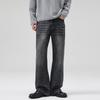 Spring and Summer American Fried Gray Black Beef Lightning Jeans Men's Straight Loose Trousers