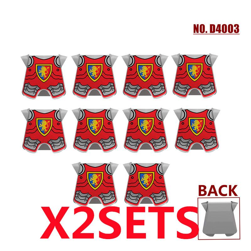 Набор средневековых строительных блоков с солдатами, лошадьми и настраиваемой броней для детей от 6 лет