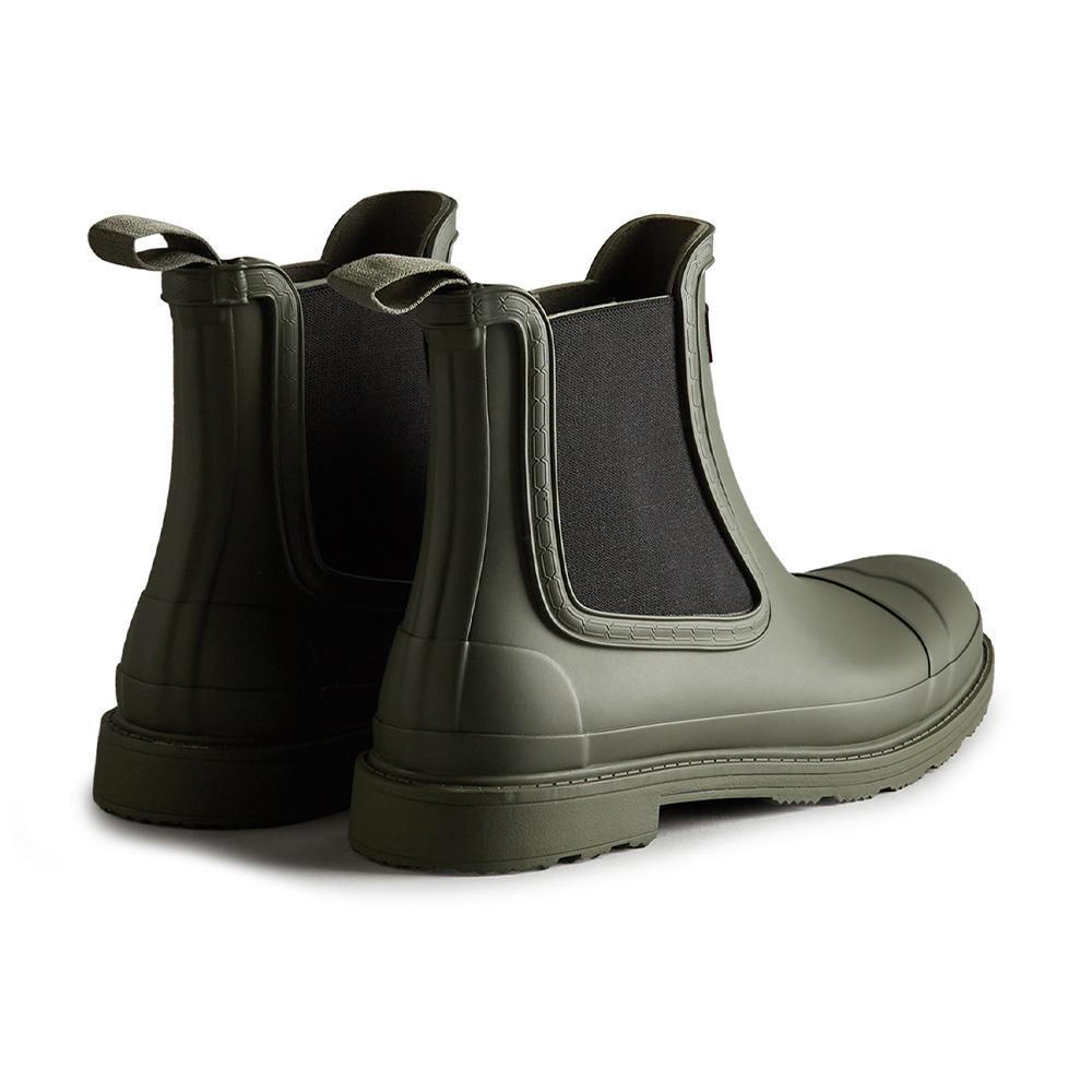 Hunter [Women] Commando Chelsea Rain Boots - Dark Olive Wfs1018Rmadov