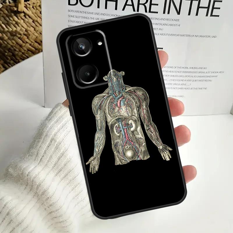 Анатомия человека Для Realme GT7 Pro GT6 C75 C61 C67 C63 C71 C55 C51 C65 C53 10 11 12 13 14 15 Pro Plus Чехол