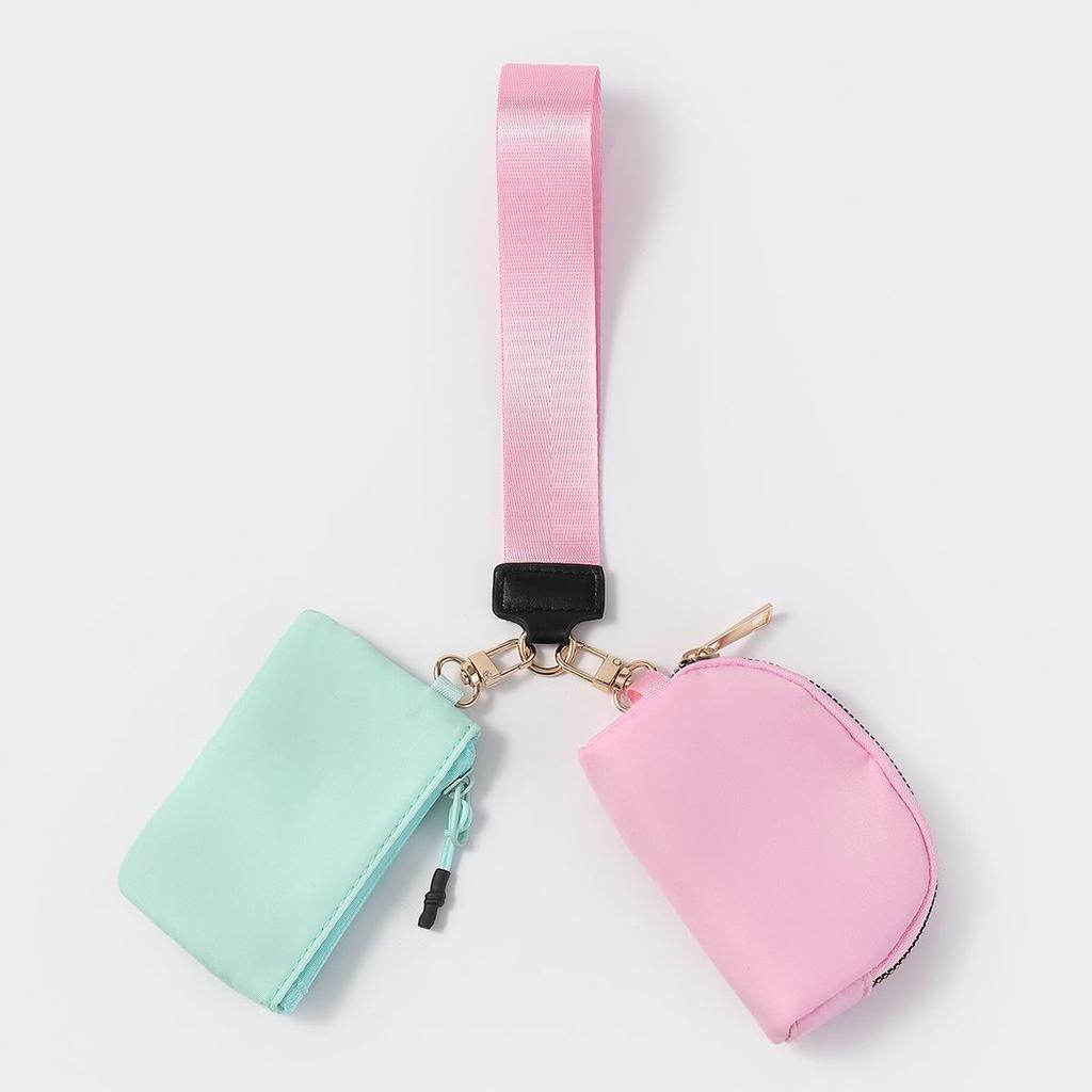 LULU Водонепроницаемый нейлоновый кошелек для монет и браслет-ключница в стиле колор-блок
