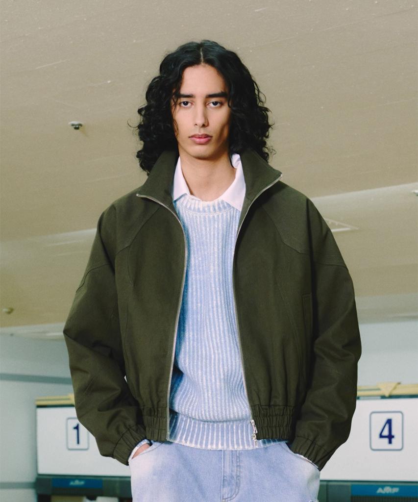 Куртка FDR Twill однотонная гоночная на молнии_Хаки