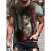 Summer Round Neck 3D Anime Character Print Top Fashionable Casual Short Sleeved Men's T-shirts