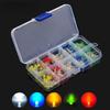 60-200PCS 3mm 5mm LED Light Emitting Diodes F3 F5 LED Diode Assorted Kit White Red Blue Green Yellow Orange DIY Electronic Kit