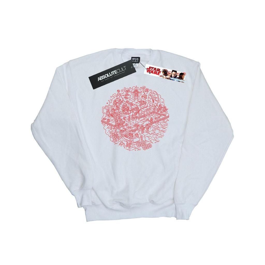 Star Wars Mens Christmas Death Star Sweatshirt