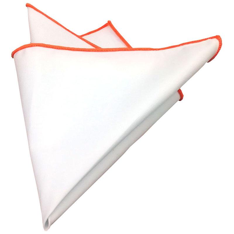 Элегантный чисто-белый хлопковый мужской нагрудный платок 23 см