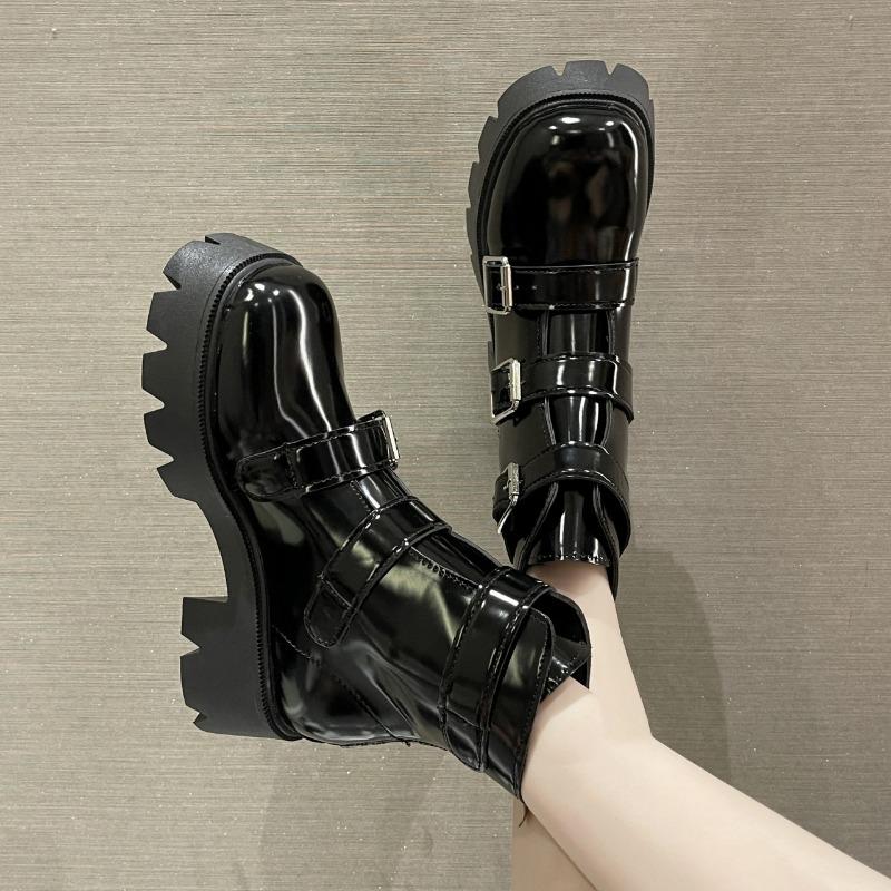 2024 Spring and Autumn Women's New Thick Sole Short Boots Motorcycle Boots Show Long Legs and Casual Style