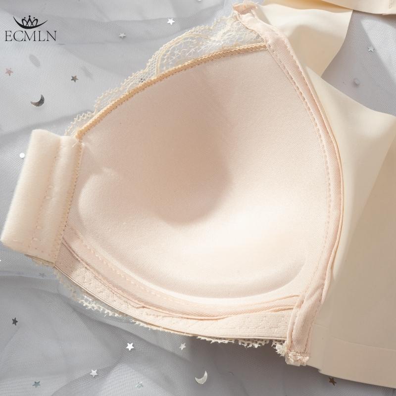 Front Buckle Plus Size Bra Underwear Lace Sexy Push Up Bra No Steel Ring Women's Underwear Bra