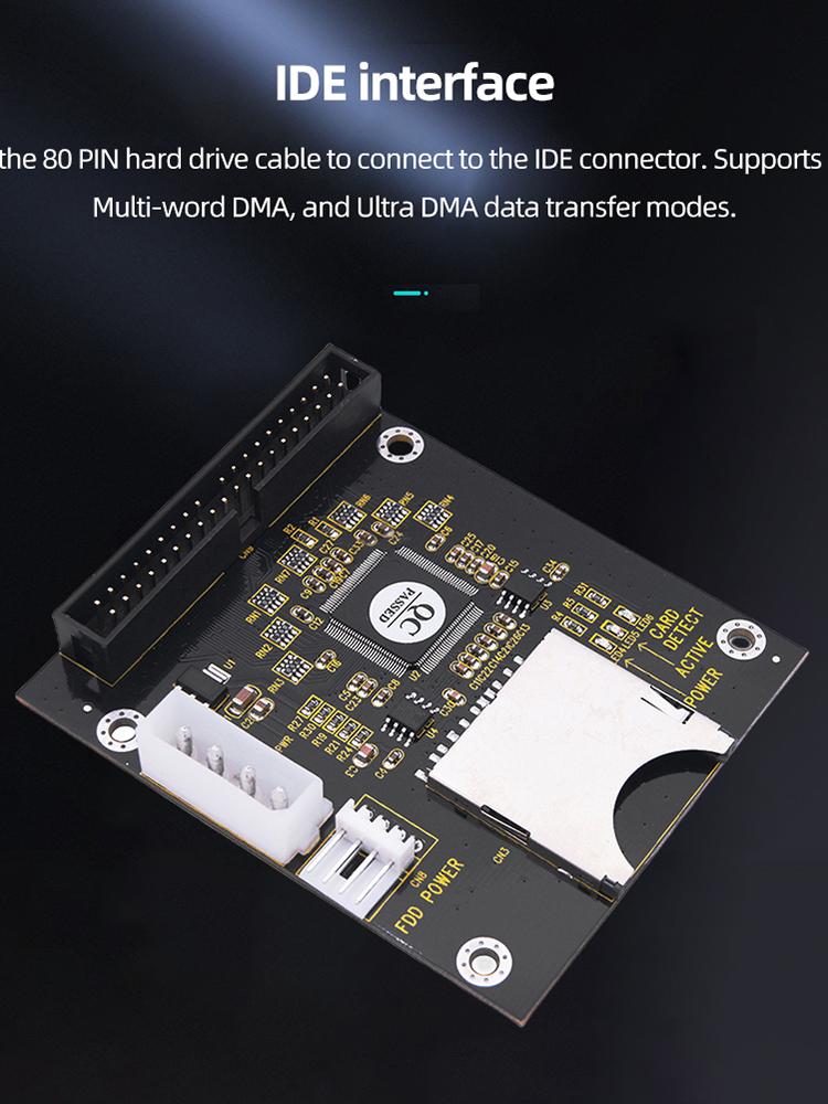 SD To 3.5 Inch IDE SSD Memory Card 44Pins SD To 2.5 Inch IDE 44Pins Memory Expansion Card 5V Adapter Card for PC Computer