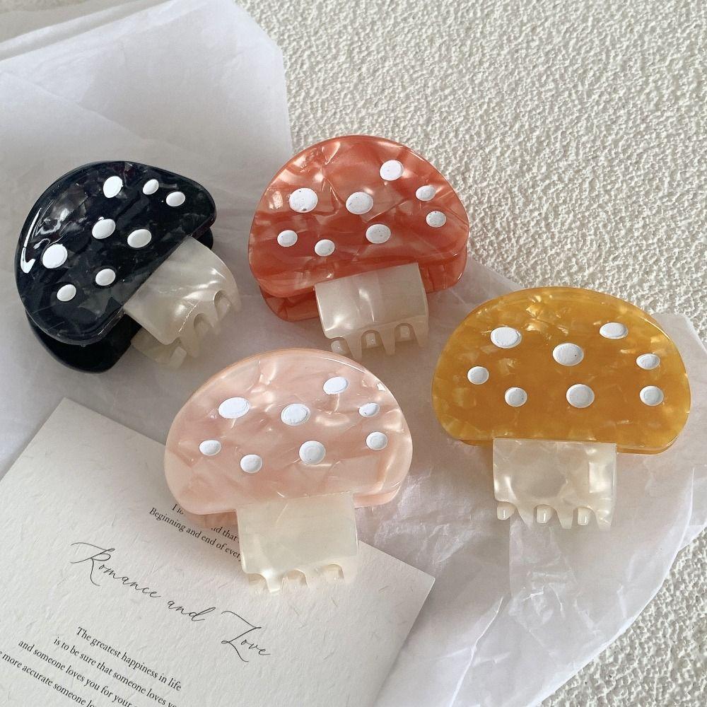Cartoon Acetic Acid Mushroom Hair Claw Y2k Small Shark Clip Cute Cute Hair Clip Daily