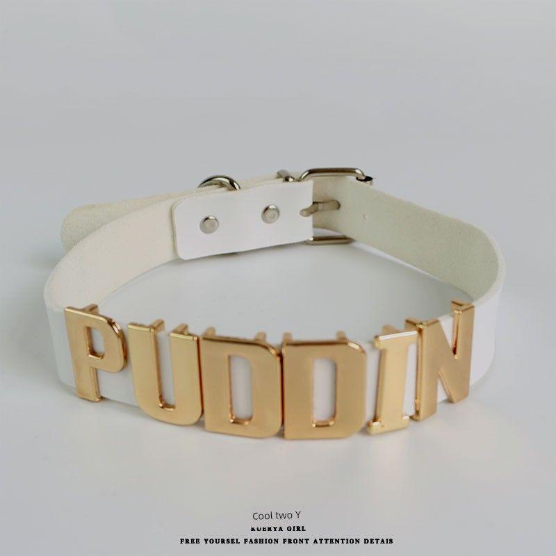 Cool European and American Punk Metal Letter Collar Y2g Millennium Sexy Clavicle Chain Choker Necklace Neck Accessories Tide