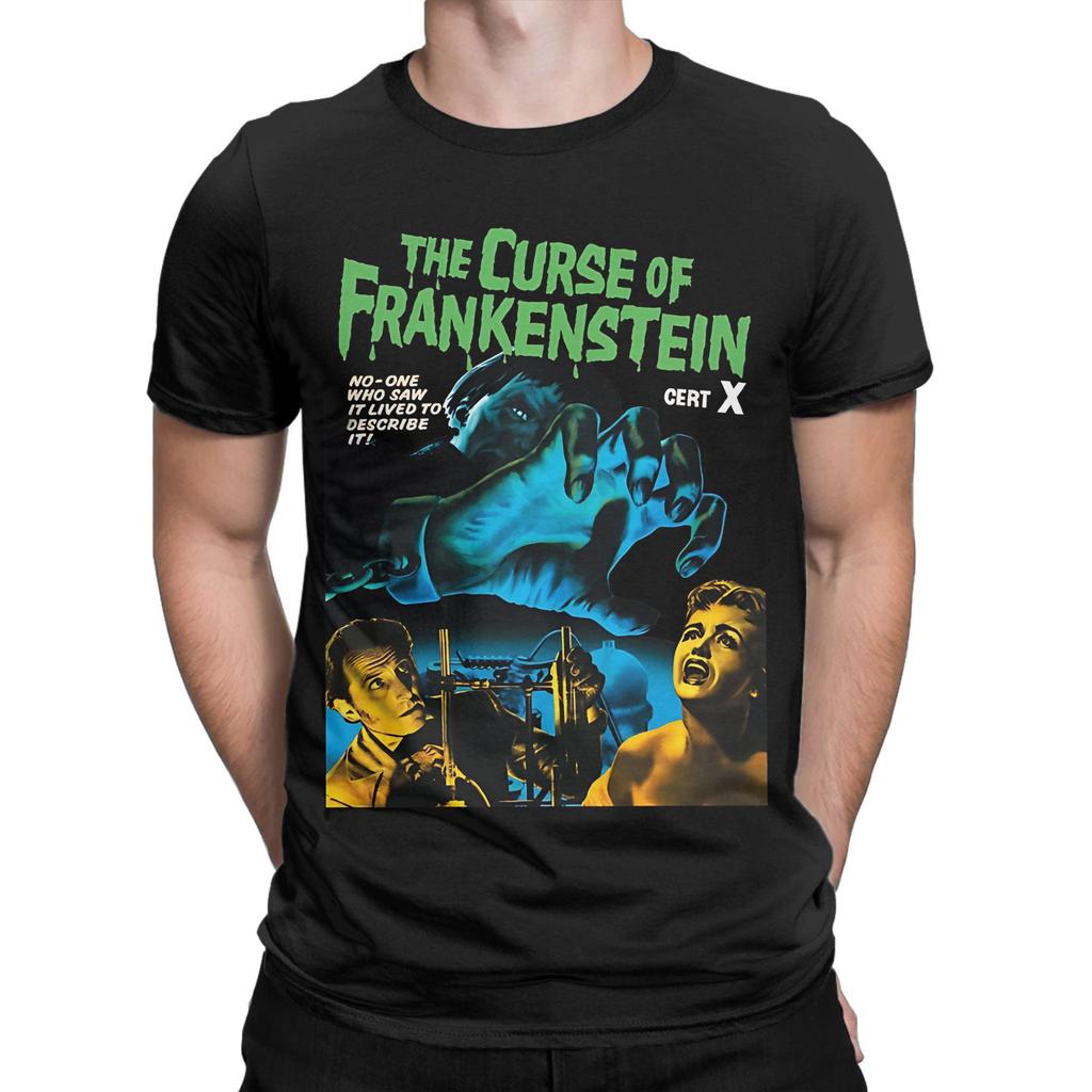 Men Women's The Curse of Frankenstein T Shirt  Pure Cotton Clothes Funny Short Sleeve Round Collar Tee Shirt 4XL 5XL 6XL T-Shirt