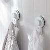1/2pcs No-Drill Strong Suction Cup Hooks, Removable Mop Rack, Bathroom Wall Adhesive Hooks